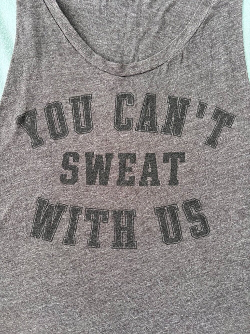 PINK Victoria's Secret You Can't Sweat With Us Charcoal Muscle Tank Top S 2010's